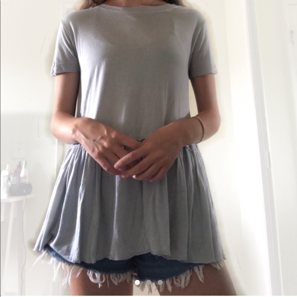 Blue Flowy Tee